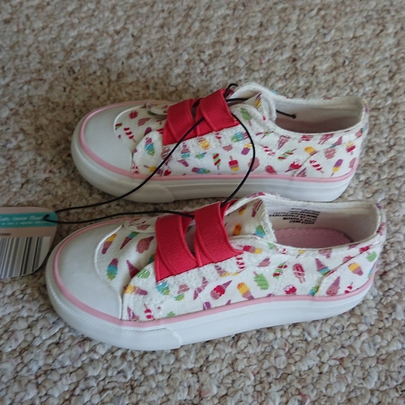 lily and Dan Colorful Ice Cream Cone Slip-On Canvas Sneakers size 8/9 - Picture 8 of 9